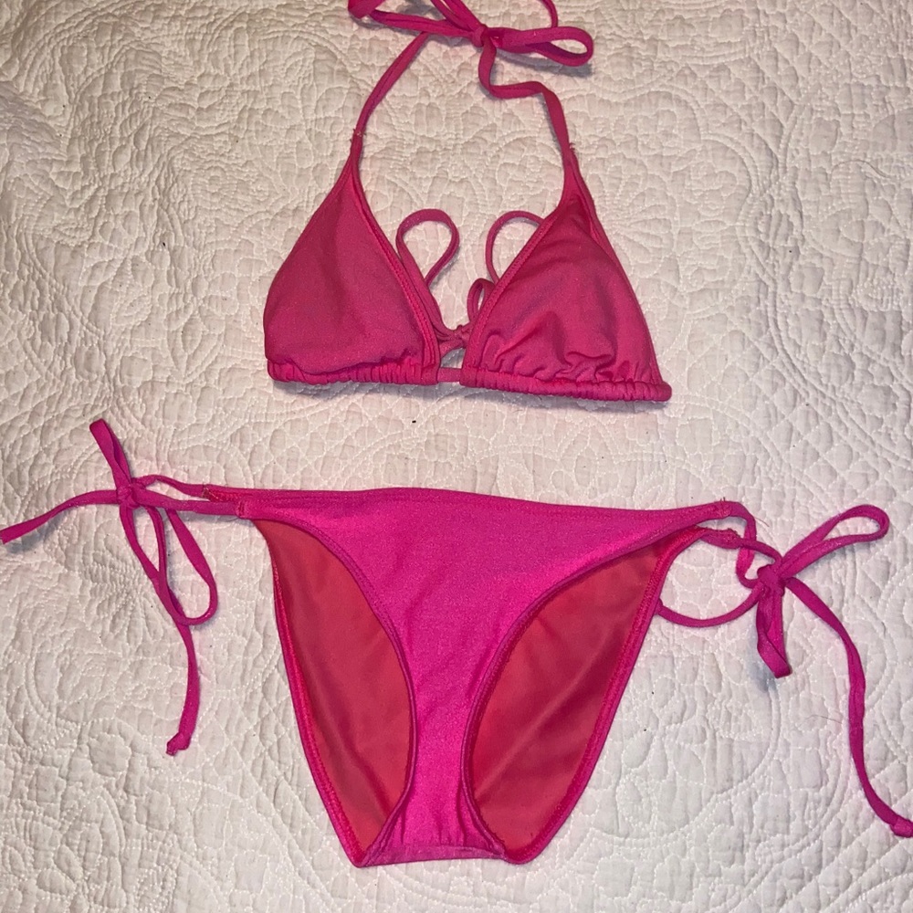 Hot pink bikini
